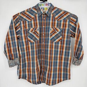 Panhandle‎ Rough Stock Shirt Mens XL Plaid Western Casual Long Sleeve Flip Cuff